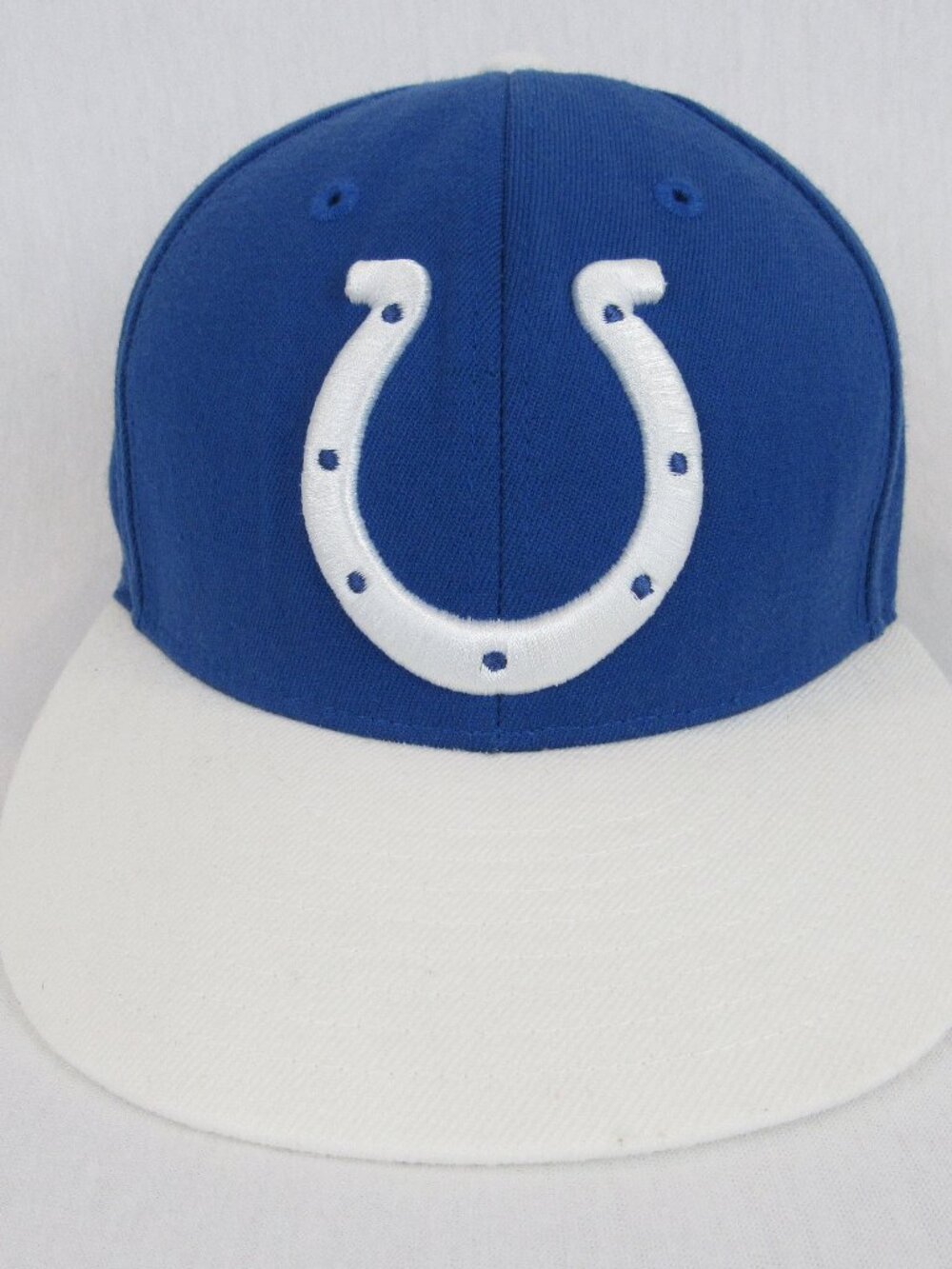 Indianapolis Colts Hat Men’s Fitted 7 Reebok Onfield NFL Blue White 100% Wool